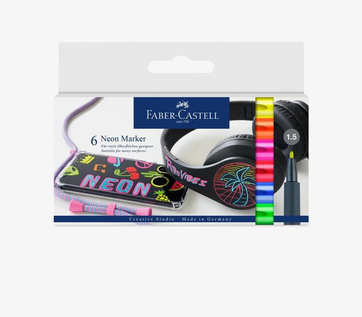 Actual product image Faber-Castell Neon (Multicoloured, 1.50 mm, 6 x)