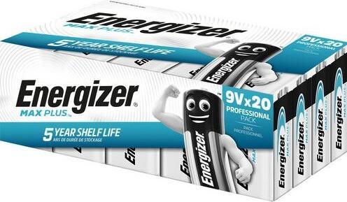Actual product image Energizer Max Plus (20 pcs., 9V Block, 600 mAh)