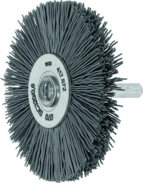 Productafbeelding Lessmann Ronde borstel Ø 70 mm schacht 6 mm SiC borstelharen korrel 320 12 mm 15000 min-¹ (320)