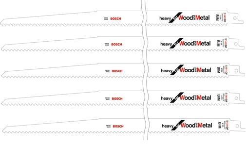 Produktbild Bosch Professional Zubehör Säbelsägeblatt S 1411 DF, Heavy for Wood and Metal, 5er-Pack