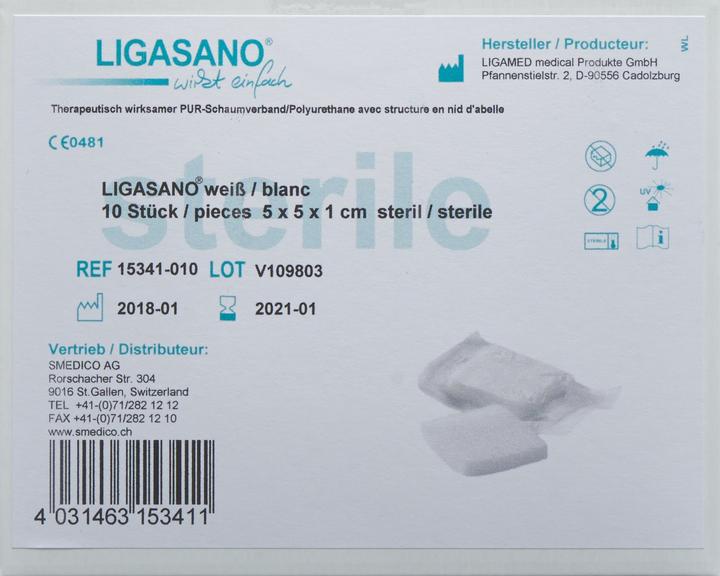 Immagine prodotto Ligasano Schaumstoff Kompressen 5x5x1cm steril