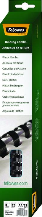 Actual product image Fellowes Binder spine 8mm, 21 rings