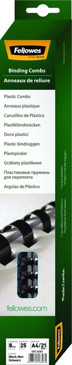 Actual product image Fellowes Binder spine 8mm, 21 rings