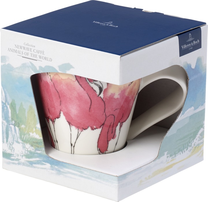 Immagine prodotto Villeroy & Boch Tazza con manico (confezione regalo) NewWave Caffè Rosa Flamingo (300 ml, 1 x)
