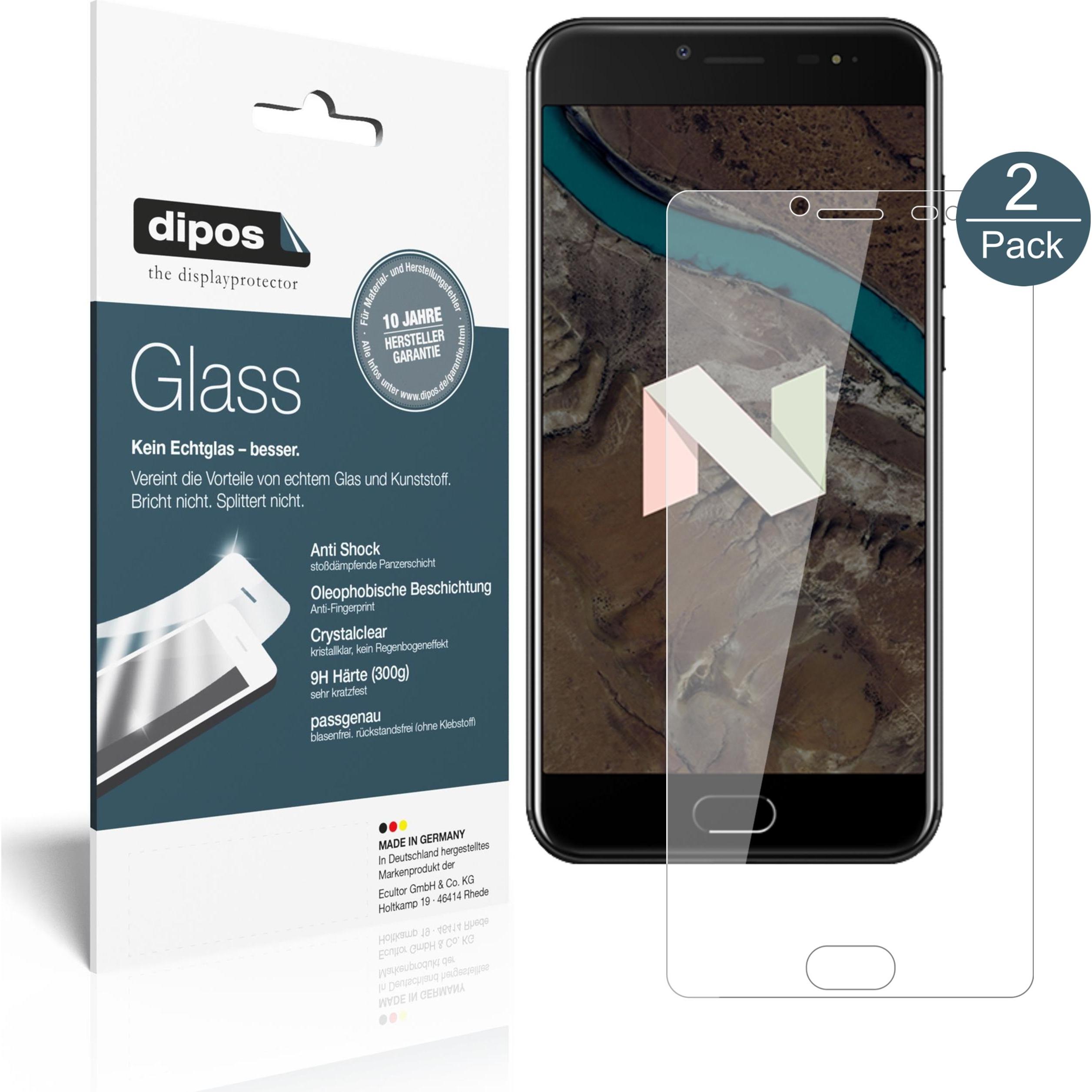 Dipos Displayschutz Anti-Shock (2 Stück, Ulefone T1 Premium), Smartphone Schutzfolie, Transparent