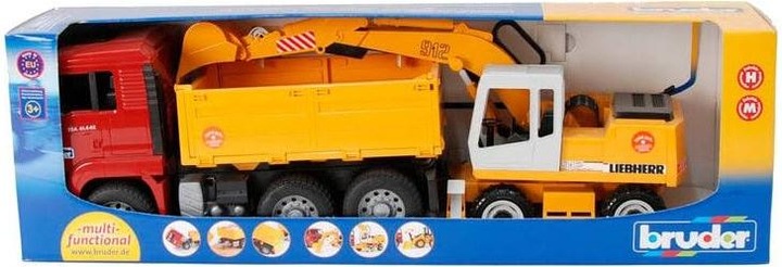 Immagine prodotto Bruder Autocarro ribaltabile con escavatore a pala