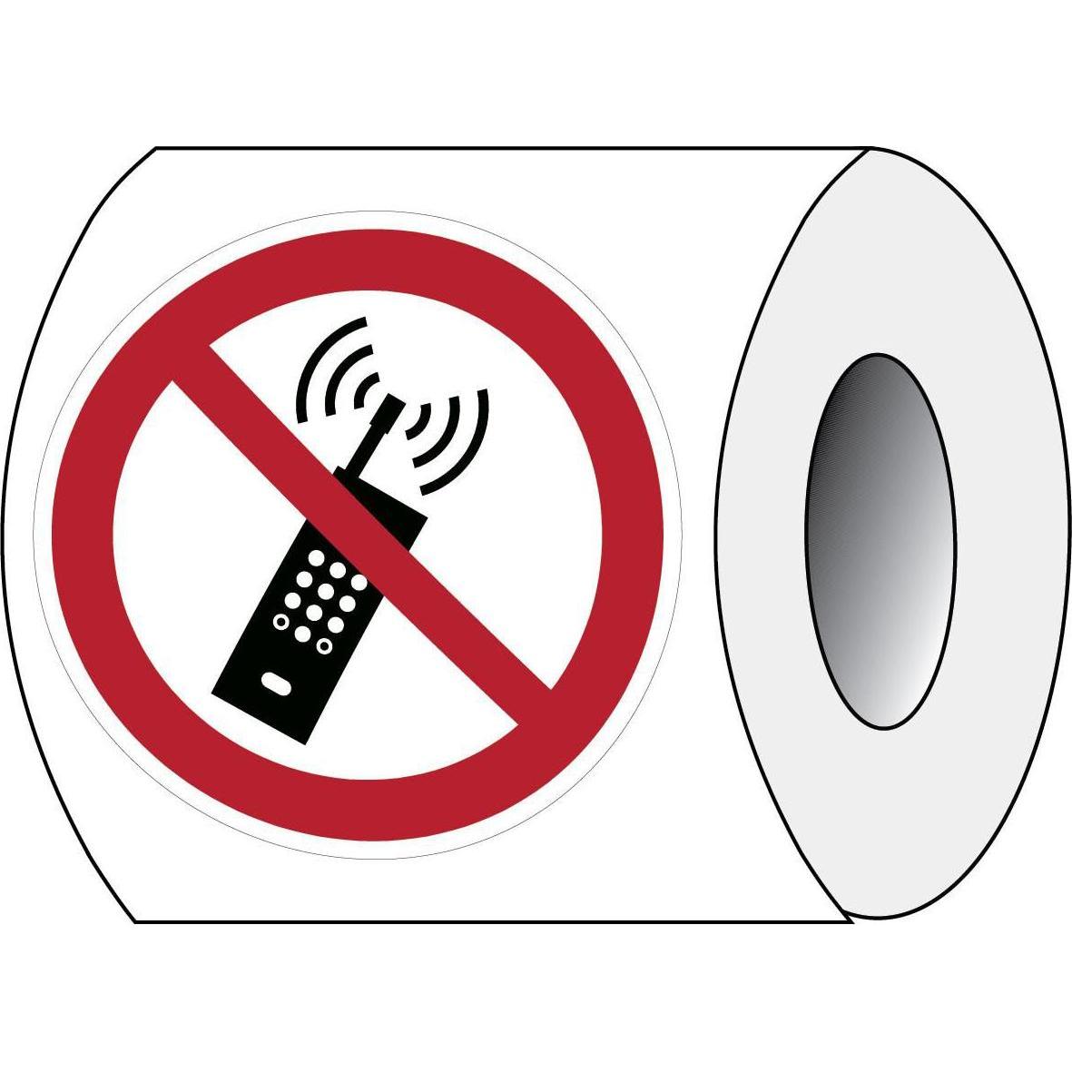 Thumbnail - Brady, Etiketten, ISO 7010 PIC P013 B-7541 ISO Sicherheitskennzeichnung - Mobilfunk verboten Laminierter Po