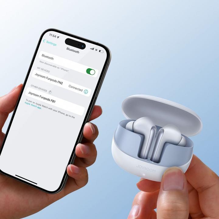 Actual product image Joyroom Funpods Series True Wireless earphones - White (ANC, 7 h, Wireless)