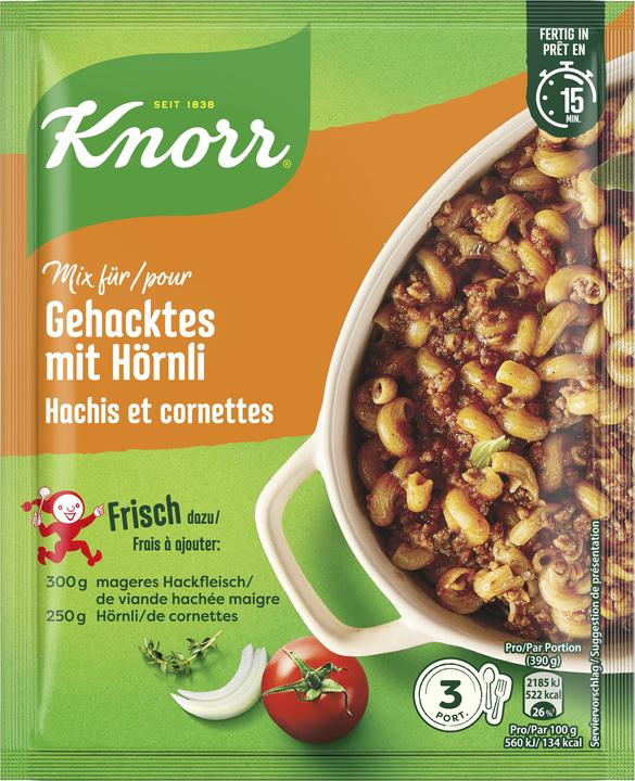 Knorr Mix für Gehacktes mit Hörnli Beutel 3 Portionen (61 g)