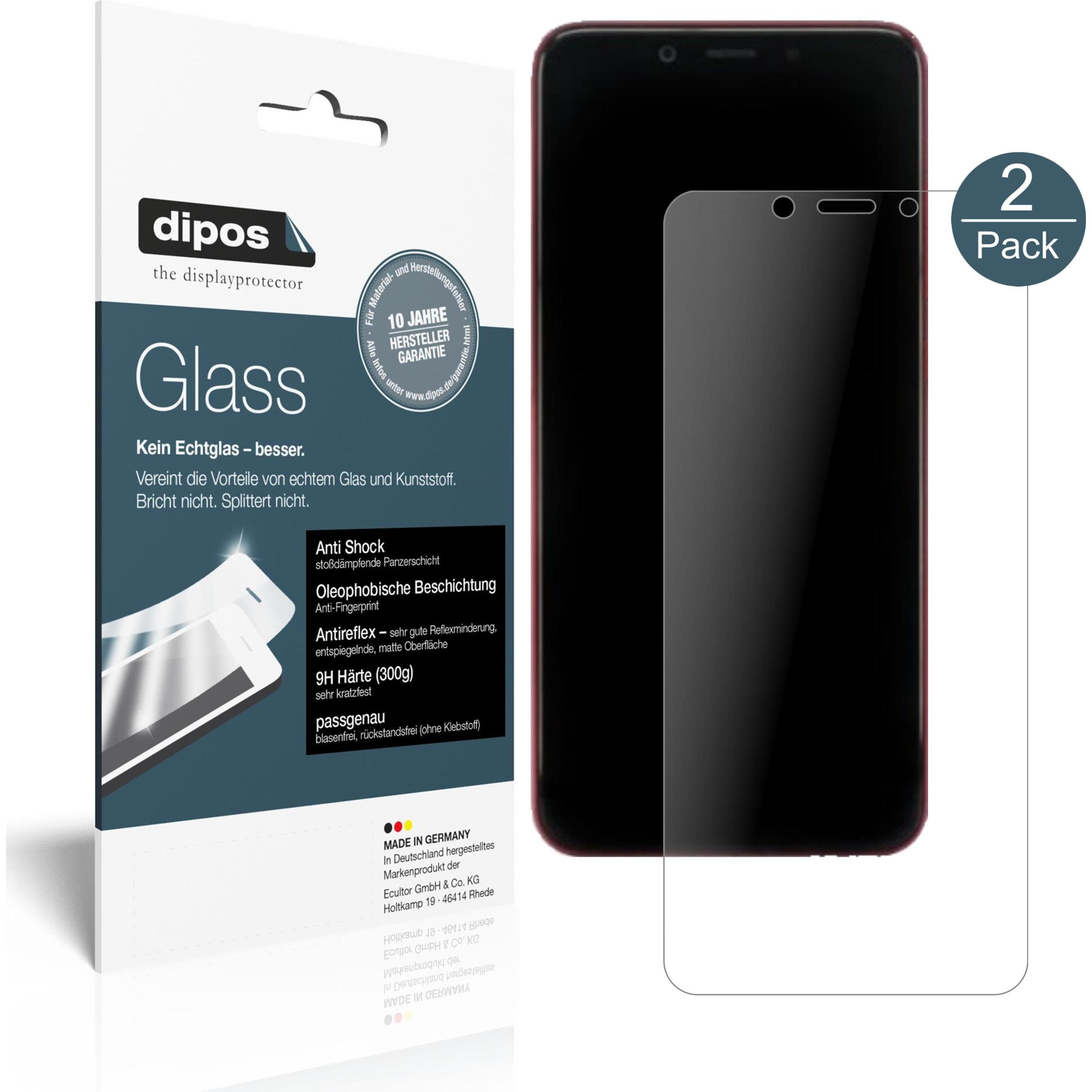 Thumbnail - Dipos Displayschutz Anti-Shock (2 Stück, Xiaomi Mi 6X), Smartphone Schutzfolie, Transparent