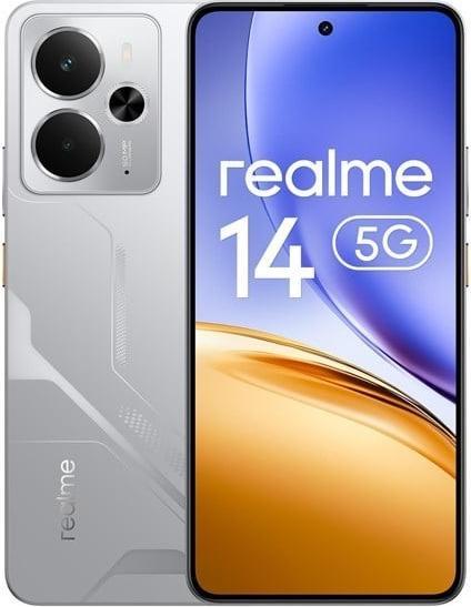 Productafbeelding realme 14 (256 GB, Mecha Zilver, 6.67", Dubbele SIM, 5G)
