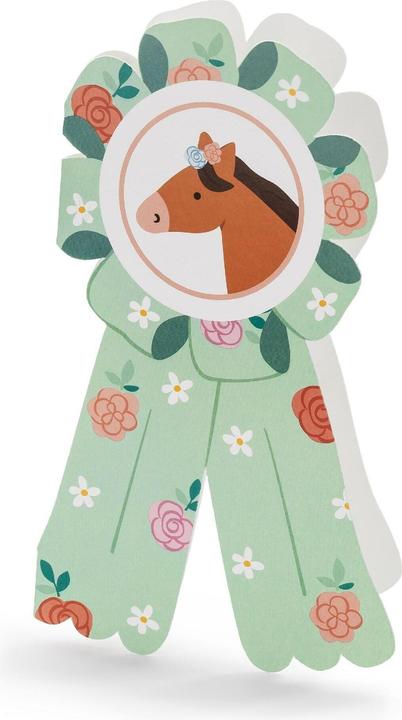 Partydeco Uitnodigingskaart paard 6 stuks (6 Pcs.)