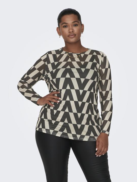 Immagine prodotto Only Top a rete curvy con maniche lunghe (S)