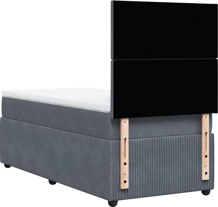 Actual product image vidaXL Bo x spring bed with mattress 120 x 190 cm velvet (120 x 190 cm)