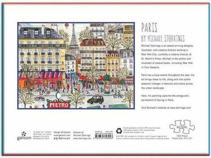 Actual product image Abrams & Chronicle 48943 - Michael Storrings Paris - Jigsaw Puzzle, 1000 pieces (1000 pieces)