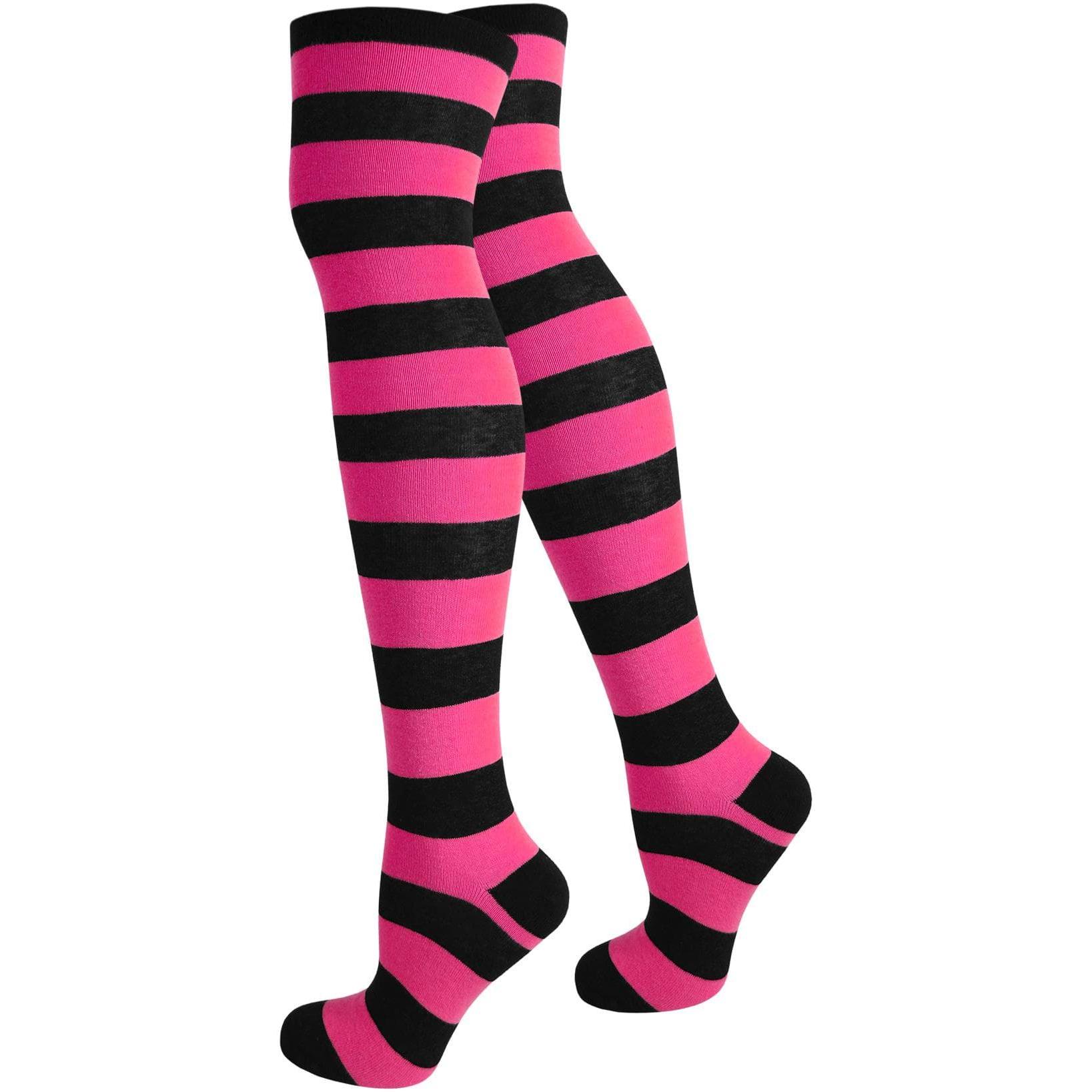 Normani, Herren, Socken, Overknees breite Ringel, Schwarz, (Einzelpack, 36, 41)
