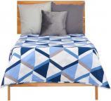 Actual product image Giftdecor Bedspread reversible bed 180x260 blue triangles (180 x 260 cm)