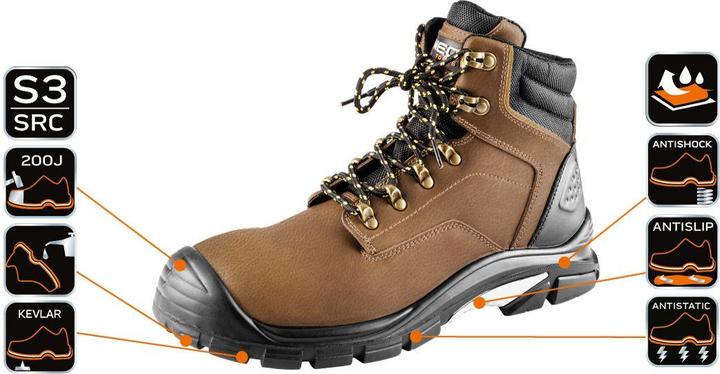 Actual product image Neo Work boot S3 SRC, Crazy Horse leather, Dydis 41 (S3, 41)