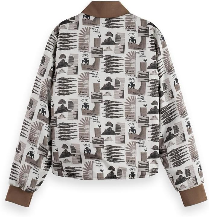 Actual product image Scotch & Soda Reversible Printed Quilted Bomber Jacket (XL)