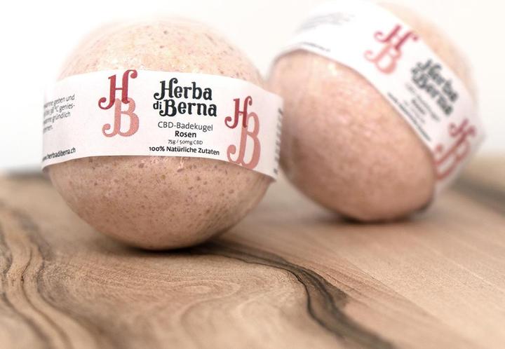 Produktbild Herba di Berna CBD Badekugel Rose (Badekugeln)
