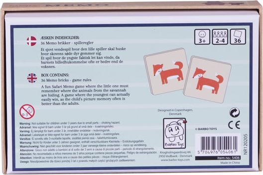 Actual product image Barbo Toys Memory, Memory-Spiel für Kinder, Little Woodies (2 - 4 Players)