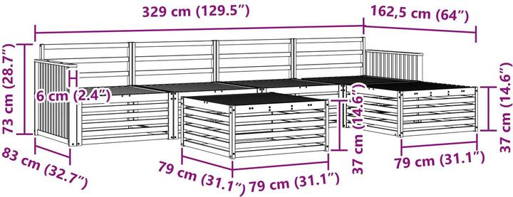 Produktbild vidaXL Outdoor-Sofa