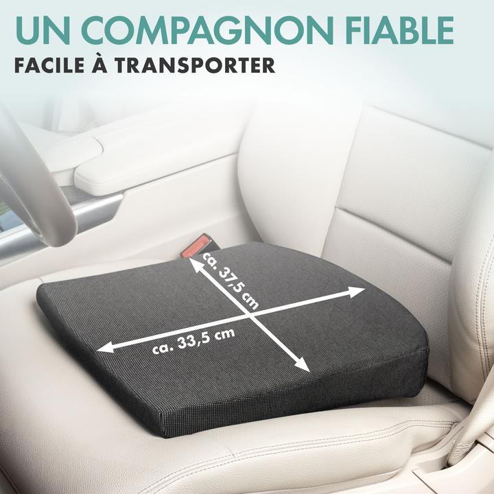 Image du produit Walser Coussin cunéiforme pour voiture Joel, coussin de siège ergonomique pour voiture, coussin de siège