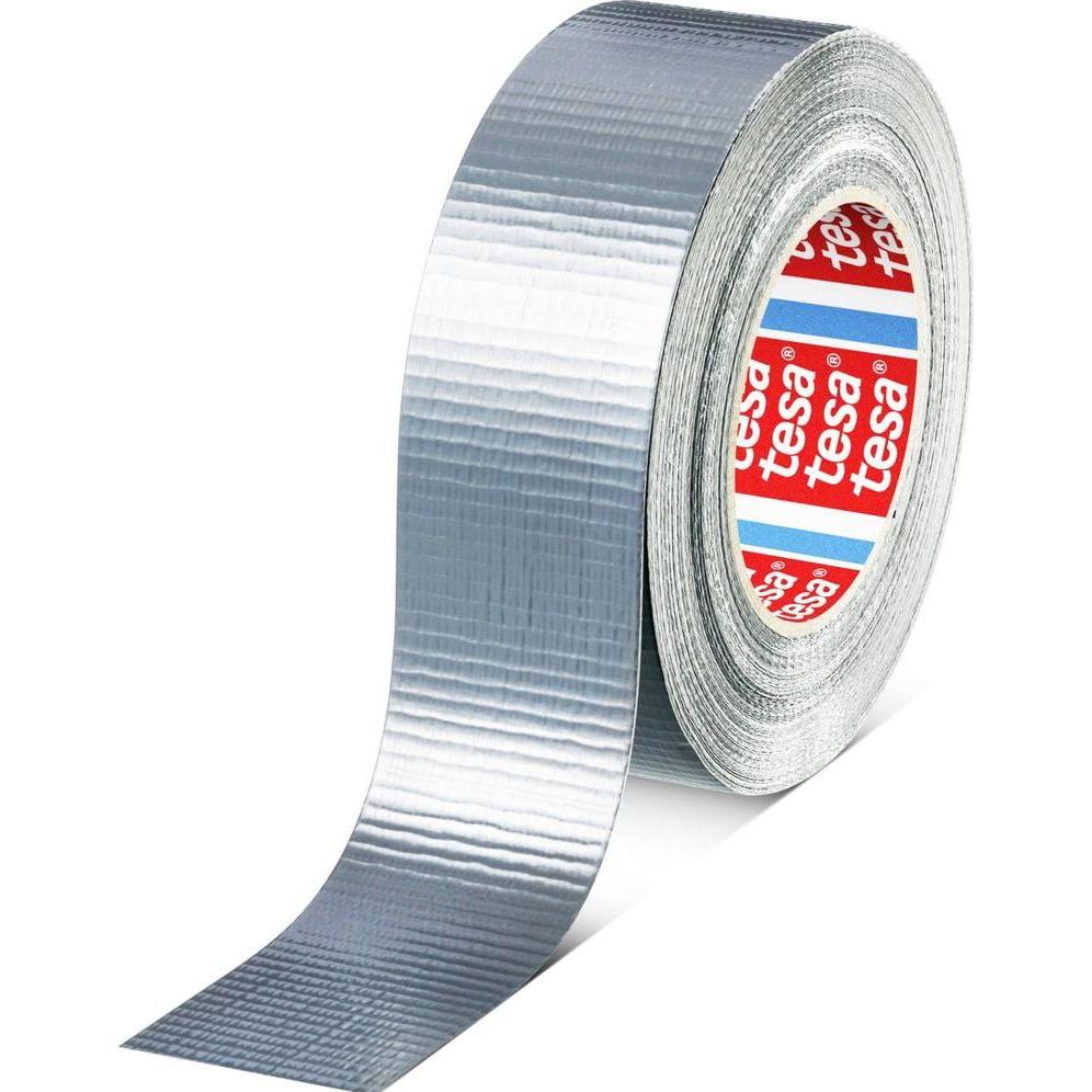 tesa, Nastro adesivo, Nastro adesivo, 50mx100mm, con supporto riciclato, grigio argento (100 mm)