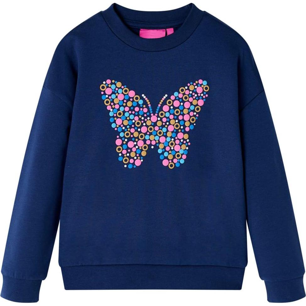 VidaXL, Jungen, Pullover, Kinder-Sweatshirt Marineblau 92,Material: 95 % Baumwolle. 5, Blau, (92)