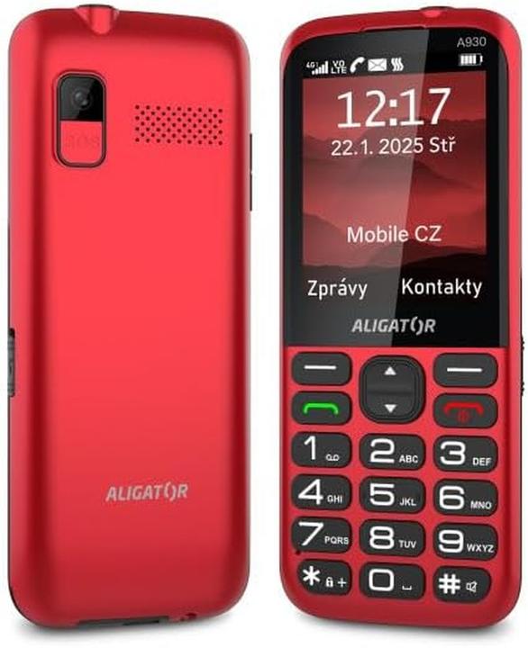 Produktbild Aligator Seniorenhandy mit SOS-Knop, GPS-Ortung und Notruf-App für 4G/LTE (2.80", 1.90 Mpx)