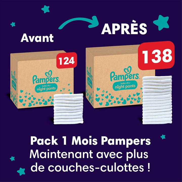 Productafbeelding Pampers Baby-Dry Nachtbroekje (Gr. 6, Maandelijks pakket, 138 Stuk)