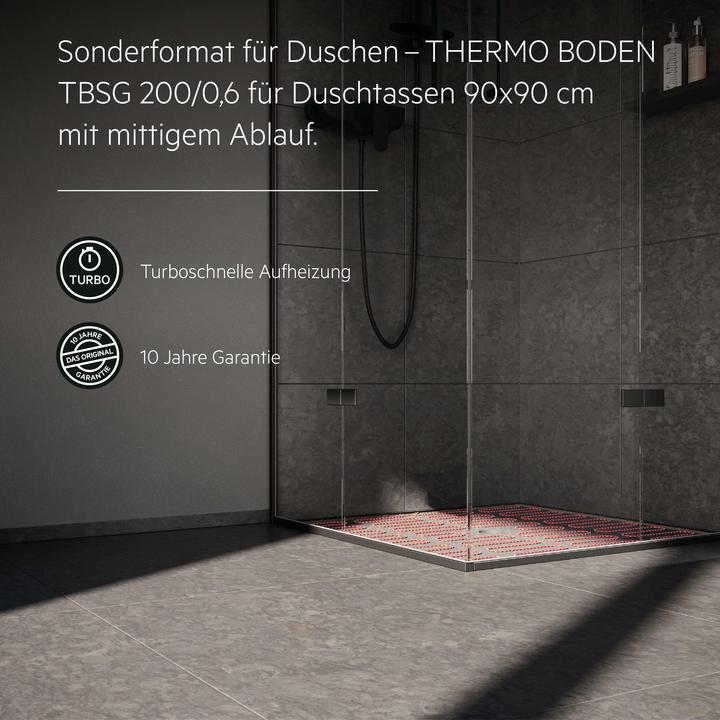Produktbild AEG Haustechnik Wellness Thermo Boden TBSG 200/1.1, elektr. FBH, Heizmatte 1,1 m², begehbare Duschen, Sitzflächen