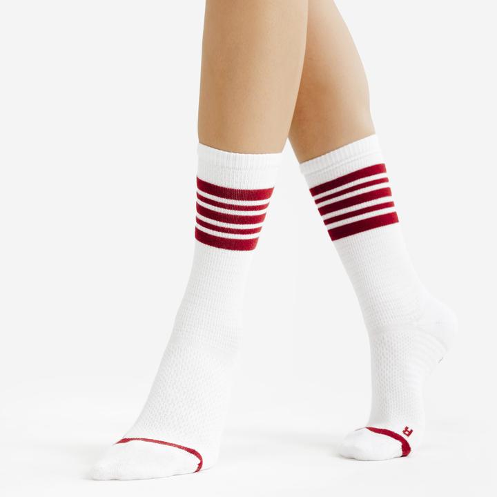 Immagine prodotto Decathlon Socken Mid 2er-Pack - rot/weiss (43, 46)