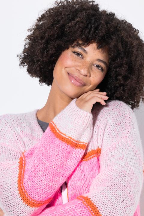 Actual product image Angel of Style Strickjacke, lang, Neonstreifen, offene Form (50, 52)