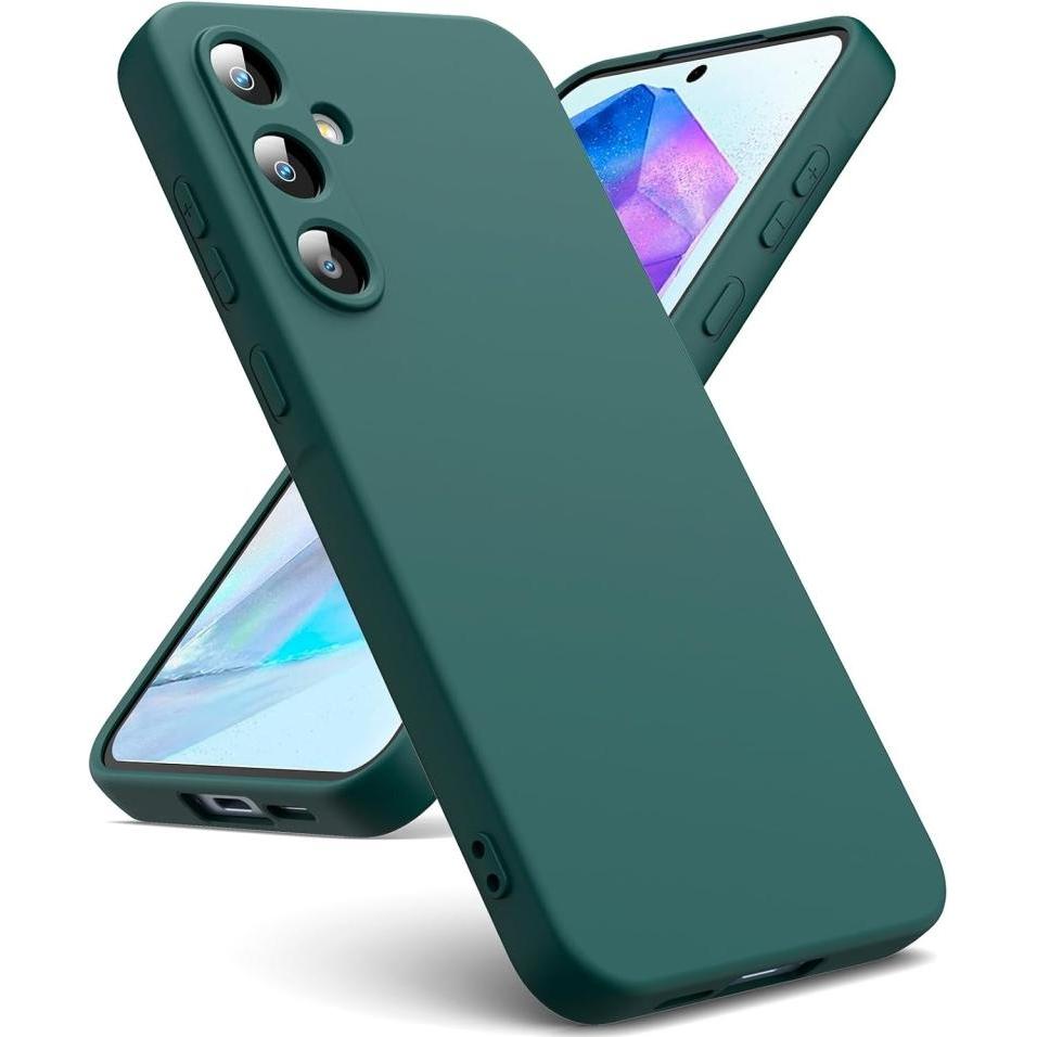 Screenguard Samsung Galaxy A55 5G Liquid Silicone Case Hülle (Samsung Galaxy A55), Smartphone Hülle, Grün