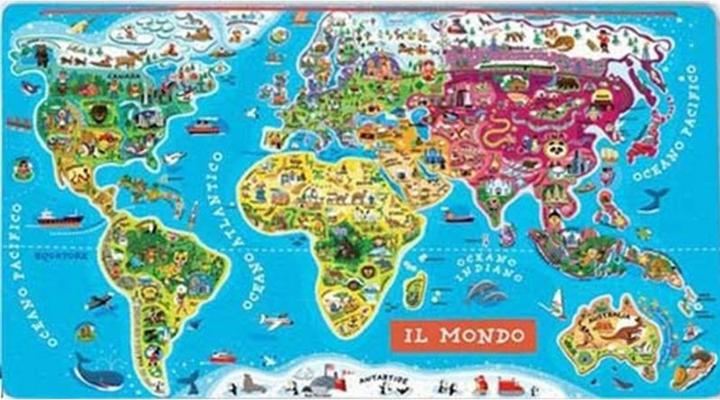 Actual product image Janod World map IT (92 pieces)