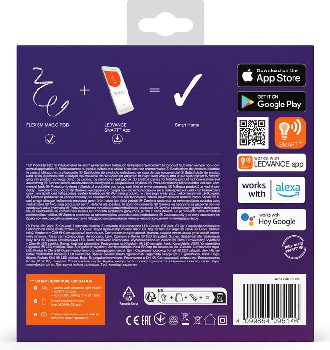 Produktbild Ledvance Magic Flex (Blau, Grün, Mehrfarbig, Rot, 500 cm, Indoor)