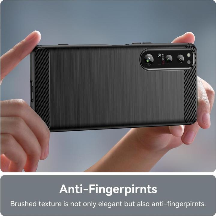Produktbild Screenguard Sony Xperia 1 IV Hülle Carbon Brushed Soft TPU (Sony Xperia 1 IV)
