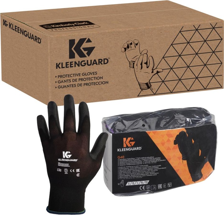 Produktbild Kimberly-Clark PU Handschuhe KC JACKSON SAFETY G40 Gr. 7 Schwarz Polyurethanbeschichtete Handschuhe (S)