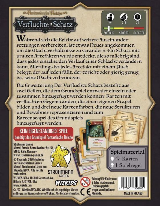 Immagine prodotto Strohmann Games STR21006 - Der Verfluchte Schatz: Fantastische Reiche, 2-6 giocatori, età 10+ (estensione DE) (Tedesco)