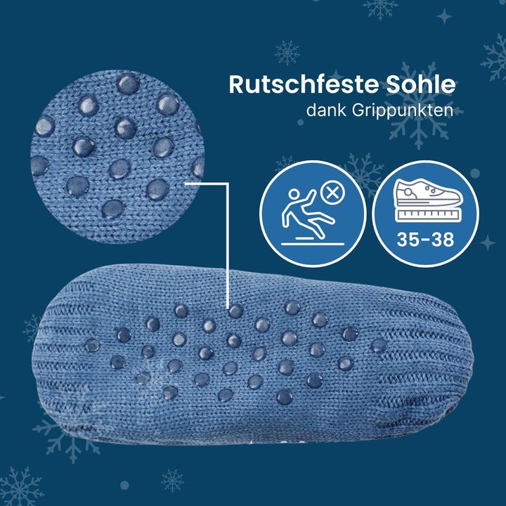 Actual product image Hermex Hausschuhe Gr. 35-38 Wintersocken Kuschelsocken Fuzzy-Socken Pantoffeln (37)