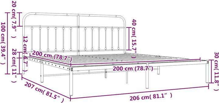 Image du produit vidaXL Bettgestell (200 x 200 cm)