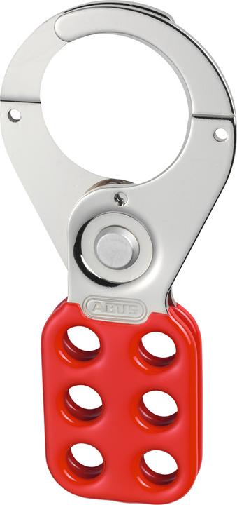Actual product image Abus Steel hasp type locking hasp, 25.4mm to 3.81cm, red
