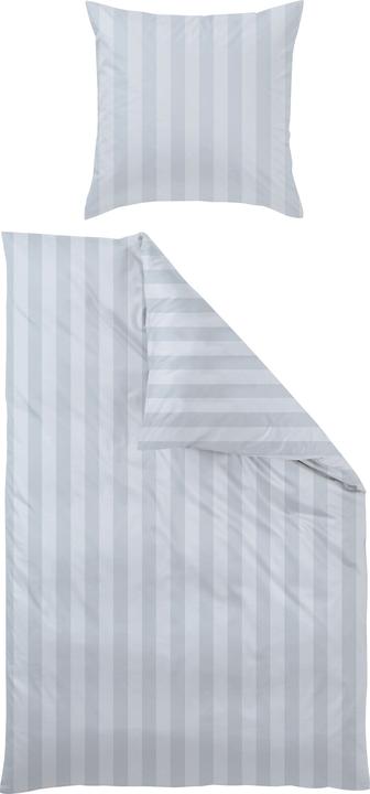 Image du produit Curt Bauer Parure de lit damassée Como gris perle (Housse de couette, 135x200 cm (80x80 cm))