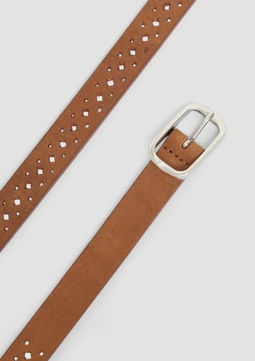 Produktbild S.Oliver Taillengürtel Gemusterter Ledergürtel mit Dornschliesse (95)