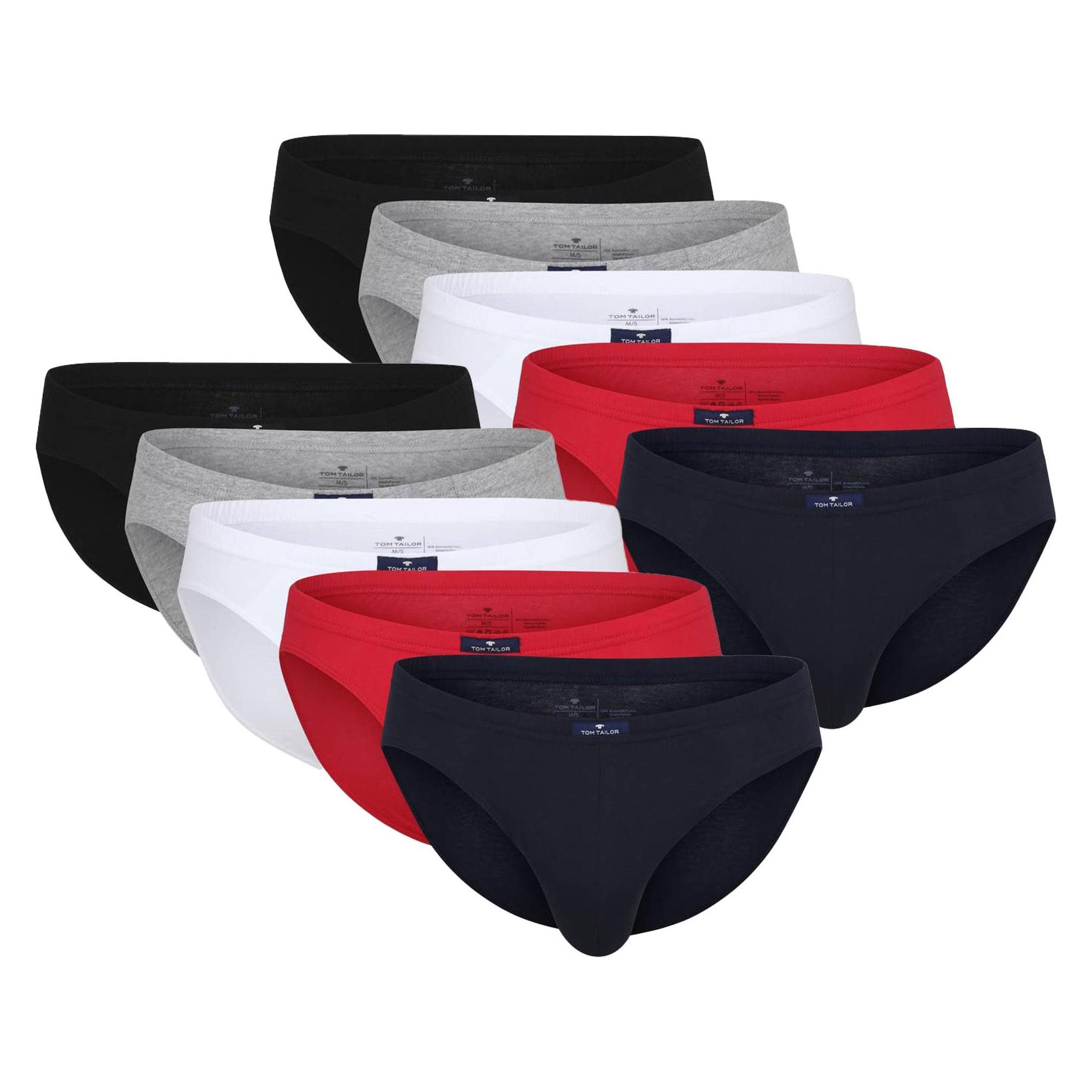 Tom Tailor, Herren, Unterhosen, Slip Casual Bequem Sitzend Mini Slip 10er Pack, Mehrfarbig, (Xl, 10er Pack)