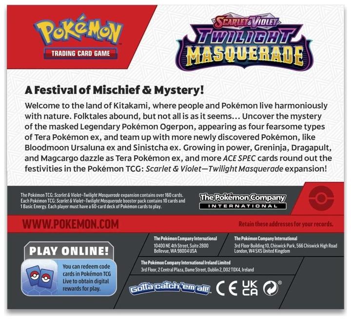 Immagine prodotto Pokémon Twilight Masquerade (Inglese, Display del booster)