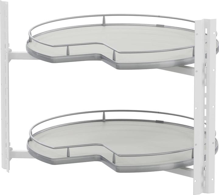 Vauth-Sagel VS COR Wheel Pro Drehteller Eckschrank 3/4-Kreis, KB 800mm, hellgrau/silber (1 Stk.)