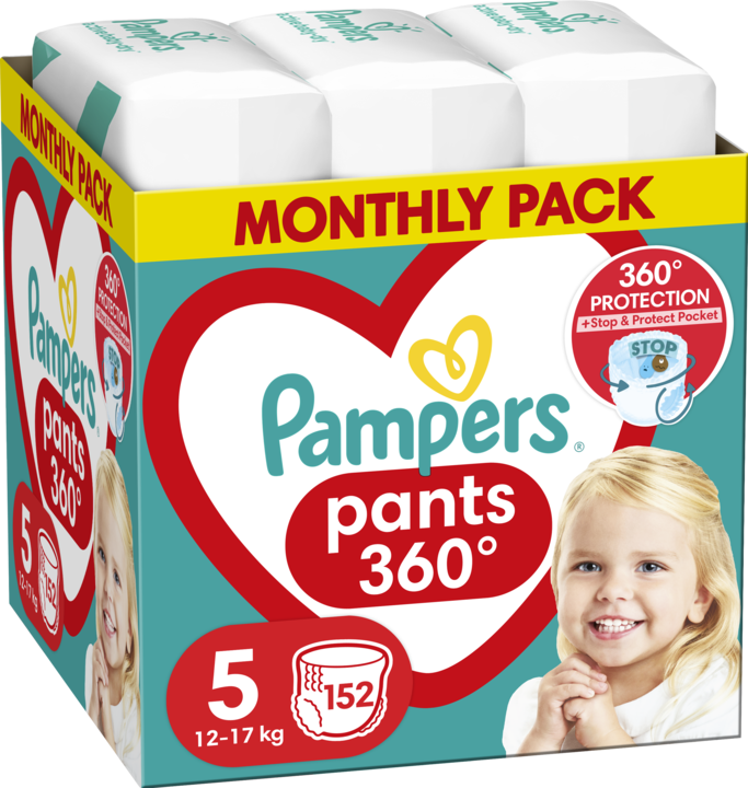 Produktbild Pampers Pants (Gr. 5, Monatsbox, 152 Stück)
