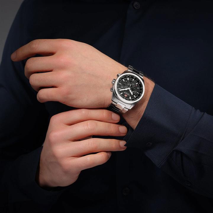 Actual product image Swiss Military Hanowa Navalus Pro Chrono (Analogue wristwatch, Chronograph, Swiss made, 43 mm)